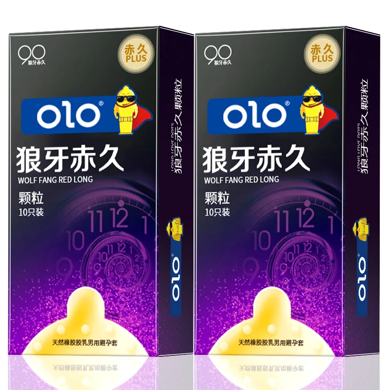 OLO狼牙劲爽持久控时超薄润滑001安全套0.01官方旗舰正品夫妻计生用品颗粒螺纹天然橡胶胶乳男用避孕套