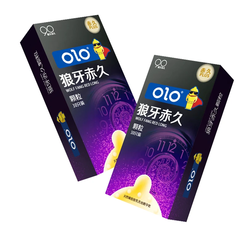 OLO狼牙颗粒加厚持久延时安全套天然橡胶胶乳男用避孕套