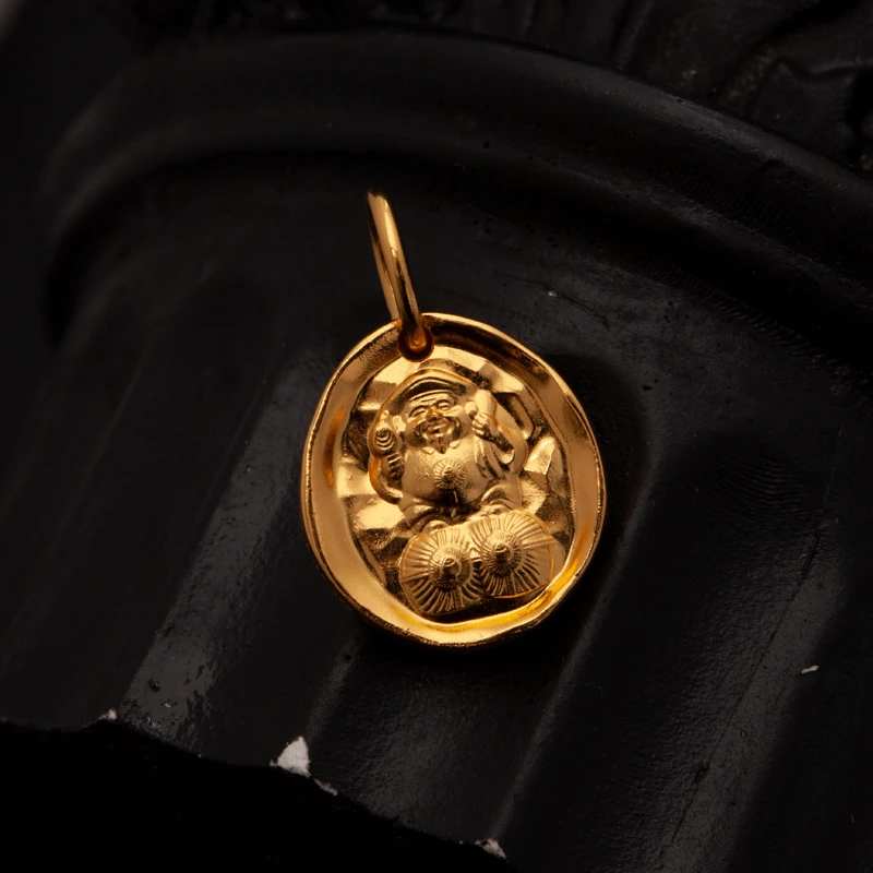 吊坠925银 纯银4号大黑天吊坠（镀金）0428