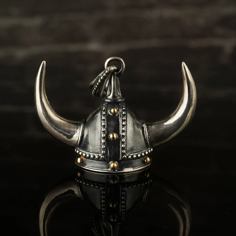 吊坠925银 点金维京头盔吊坠  0506118