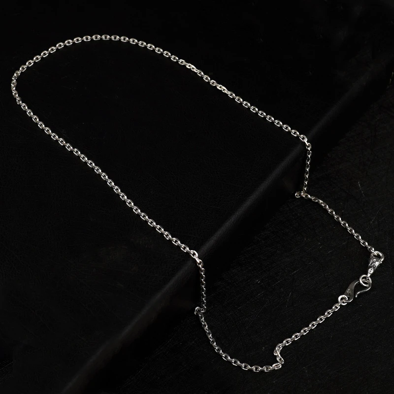 链子925银 鹰头钩咬环太角链 3mm*65cm 111023