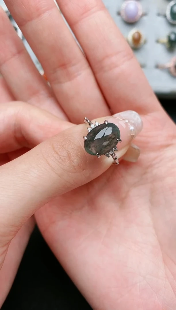 【闪购商品】翡翠戒指银S925镶嵌.....