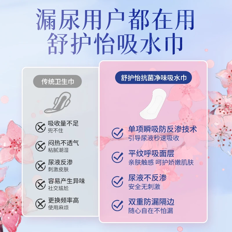 舒护怡新品组合漏尿专用抗菌抑味 吸水巾-轻柔舒适抑味护肤轻失禁