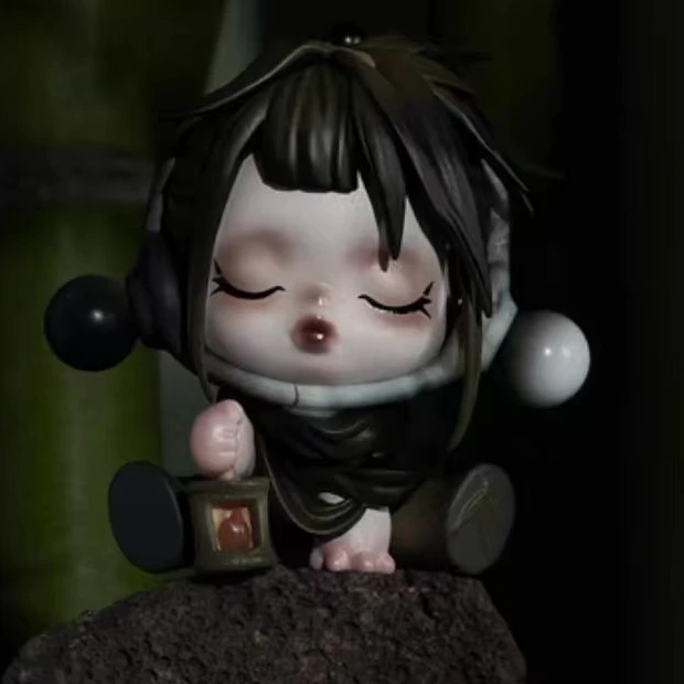 【拆盒】SKULLPANDA庭前墨梅盲盒-小蜜蜂潮玩盲盒【不支持退换】