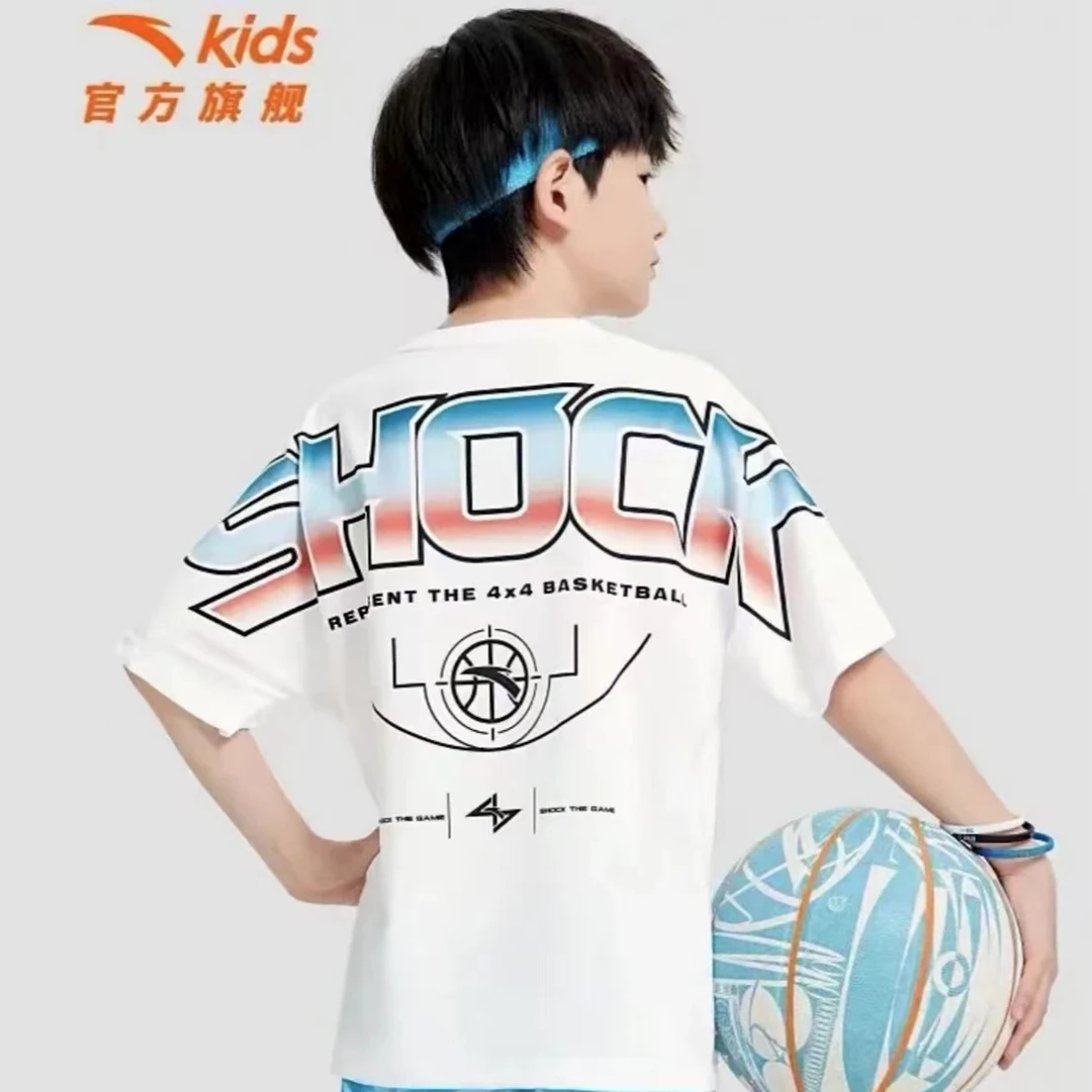 儿童针织儿童节短袖衫男童冰爽速干T恤排汗凉感跑步上衣352431106