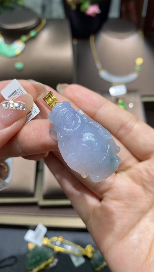 【闪购商品】翡翠颈饰18K金镶嵌净货29059