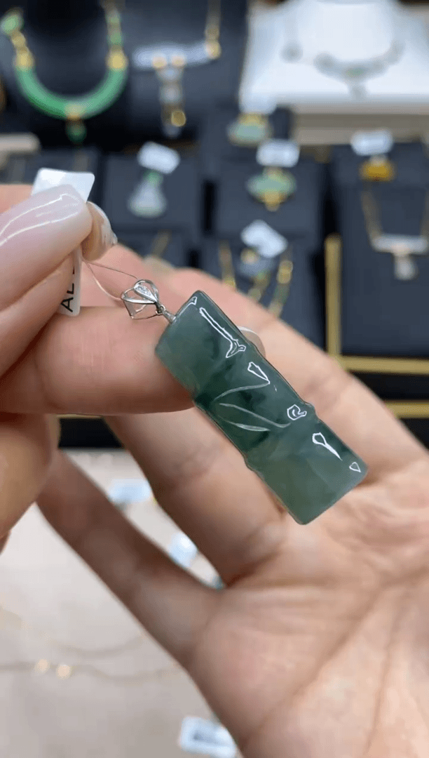 【闪购商品】翡翠颈饰18K金镶嵌净货11255