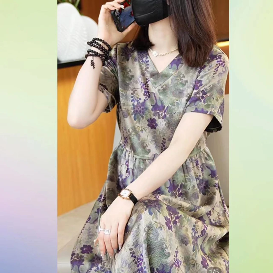 62019-H~夏季新款-亲肤柔软透气连衣裙