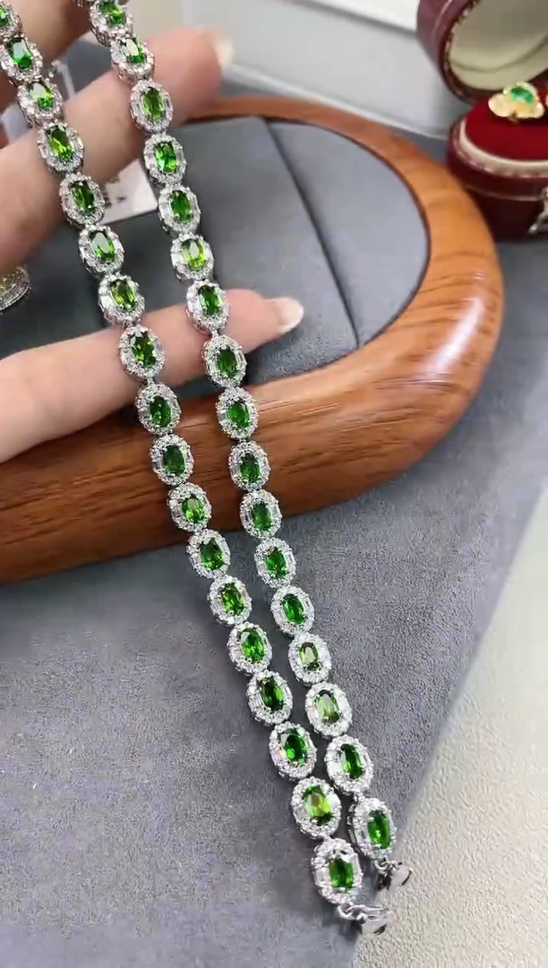 【闪购商品】透辉石手链银S925镶嵌 多样性发其1