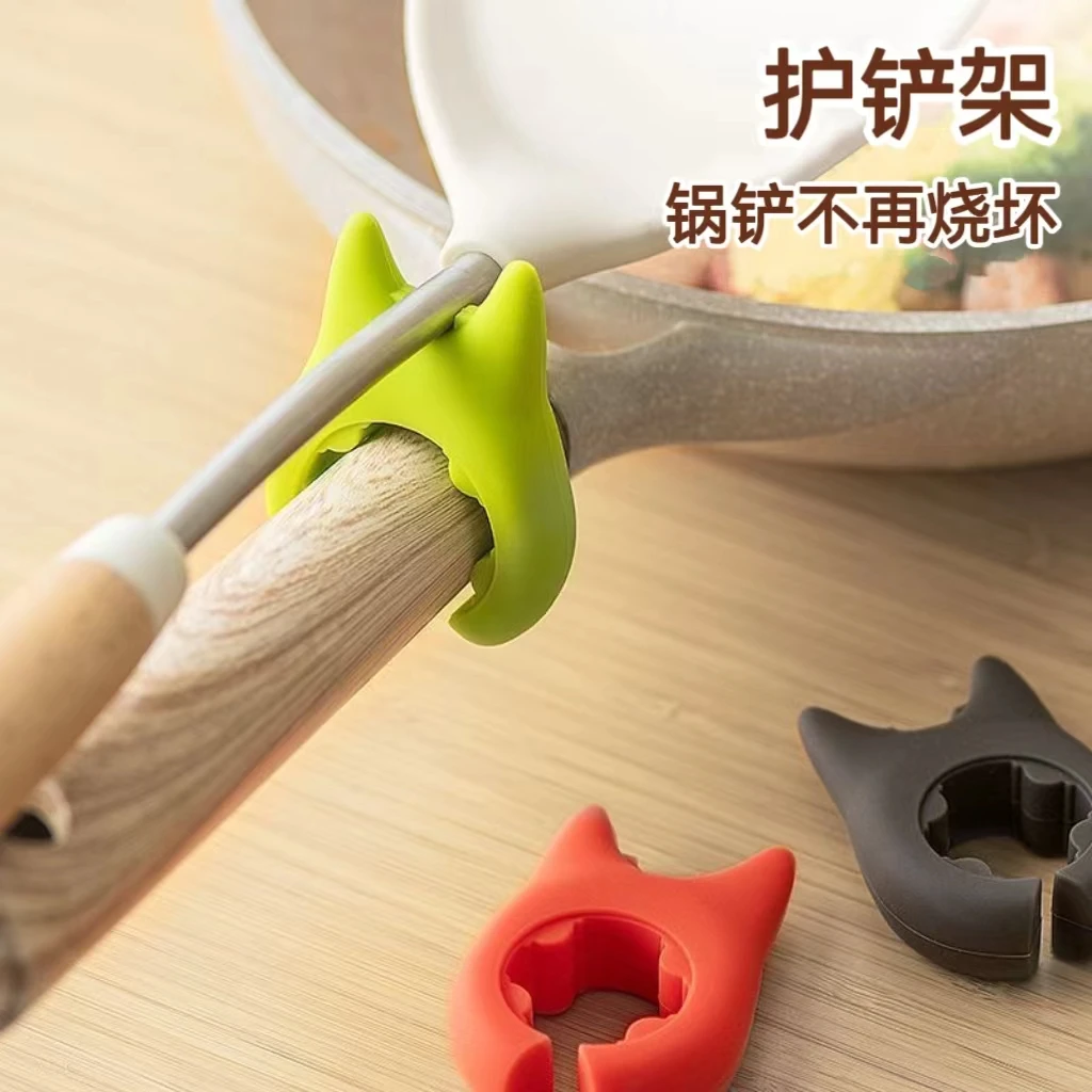 【买一送一】锅铲架家用免打孔厨房炒菜铲一体式防烫溢锅锅铲置物架