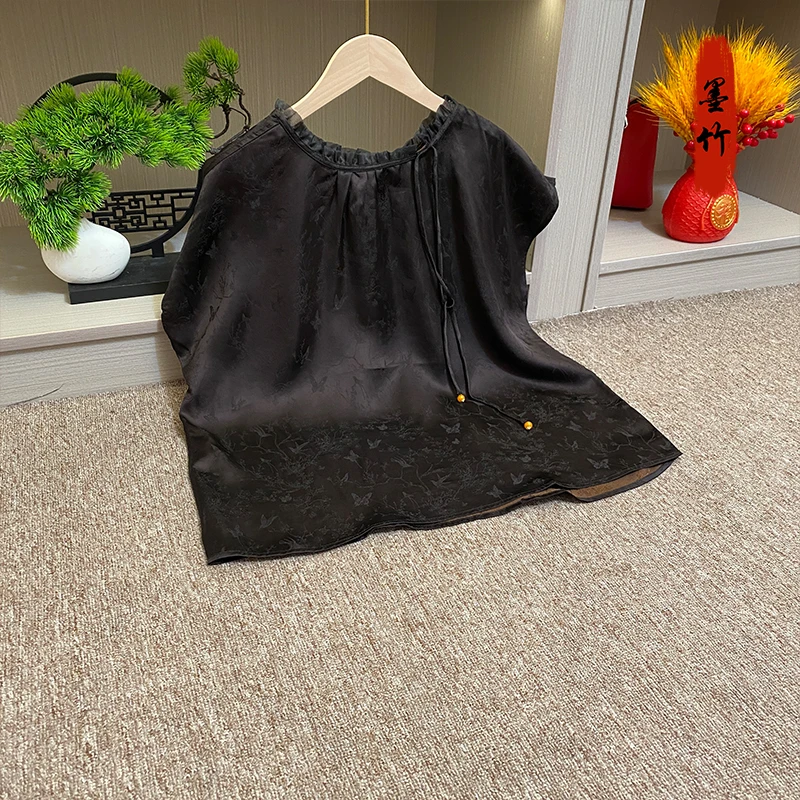 【依卉】国潮时尚新中式中国风女装上衣短袖流苏气质高级感设计师款