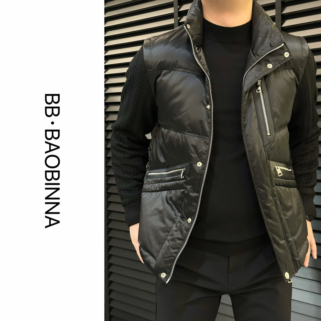 小野· 男装 | 轻奢 时尚百搭针织袖休闲羽绒外套 927