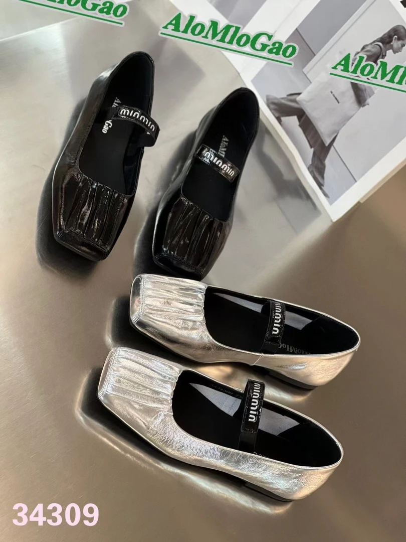 2cm平底方头法式玛丽珍2024秋款小香风软底单鞋女时尚显气质