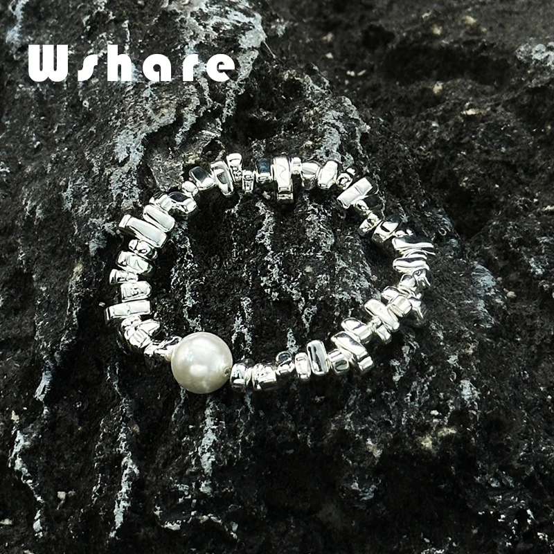 铜合金手链 厚银电镀【邂逅】小众设计定制超重工版本珠珠碎银手链