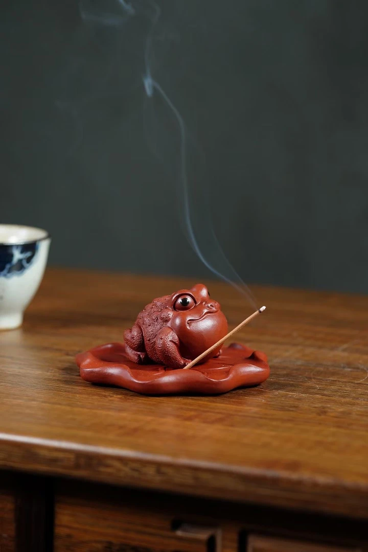 紫砂茶宠荷趣香插