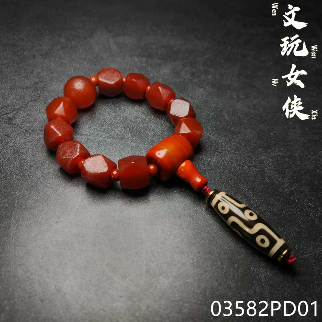 《文玩女侠慧慧》精品玛瑙手串手持12+【文玩探宝】03582PD02H2-4