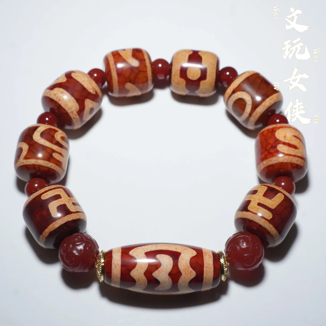 《文玩女侠慧慧》精品玛瑙手串14【珠阵】【男女通戴】00118H5-3