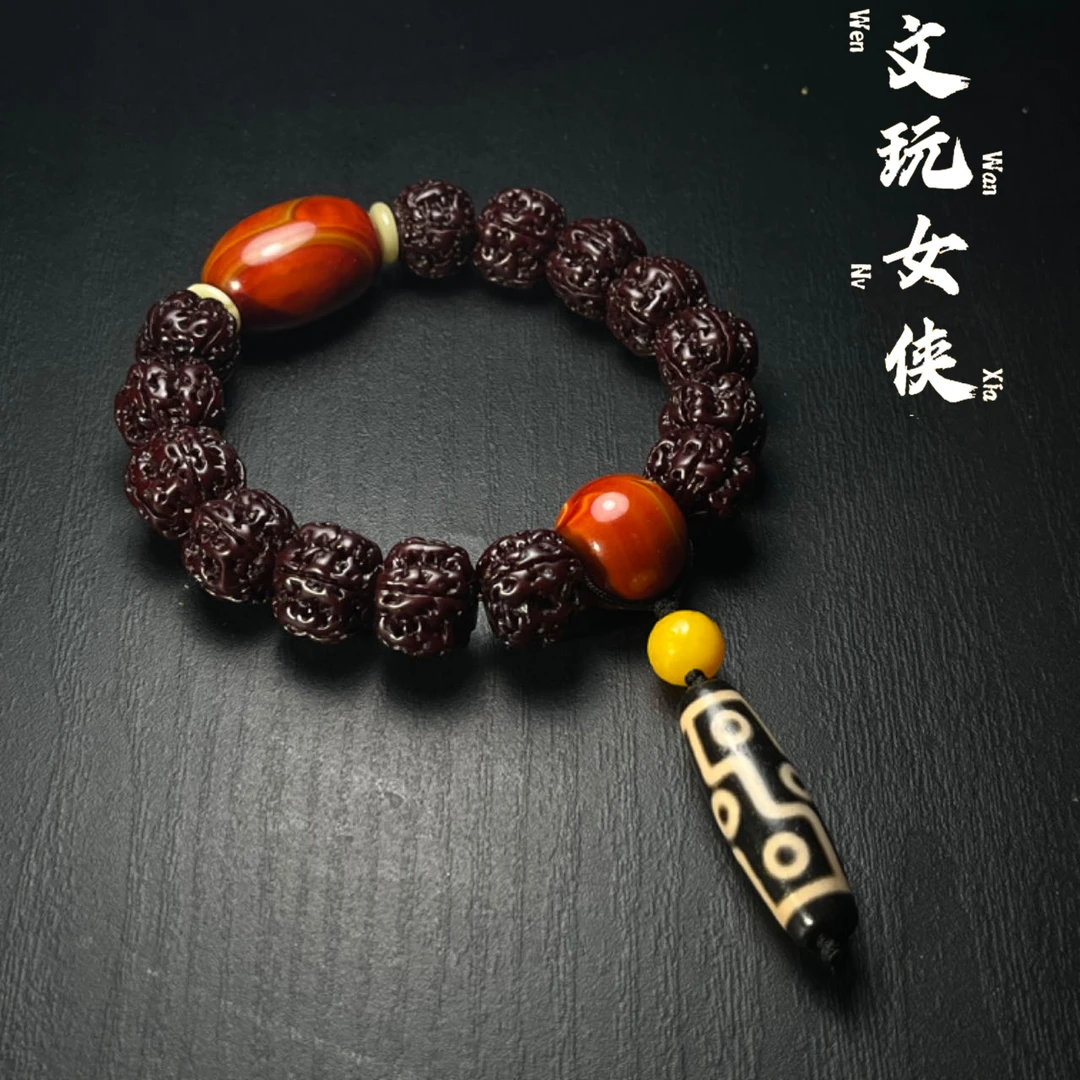 《文玩女侠慧慧》精品金刚菩提手串13【文玩探宝】00252PD01H3-6