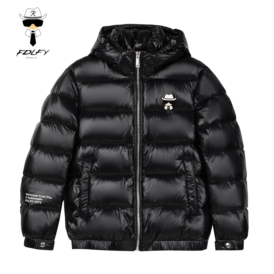 FDLFY老佛爷冬季羽绒服休闲轻奢90绒防风保暖立领男士经典羽绒服