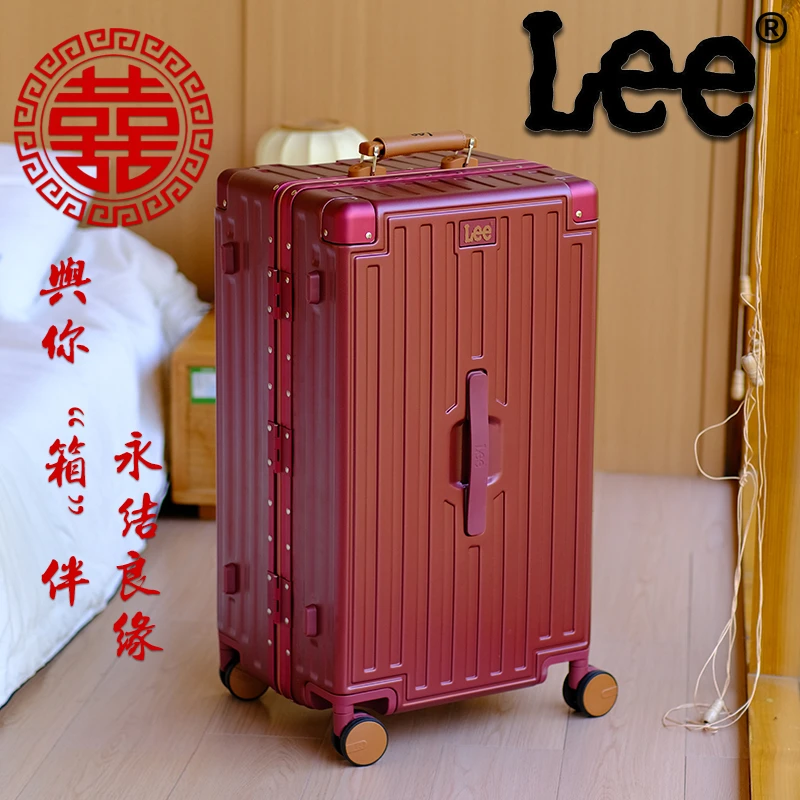 Lee结婚行李箱新娘陪嫁箱高档拉杆箱密码箱婚嫁皮箱蜜月旅行箱子