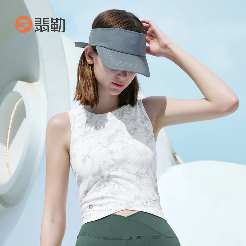 Fieder/翡勒可外穿健身跑步含胸垫速干修身显瘦瑜伽背心品味
