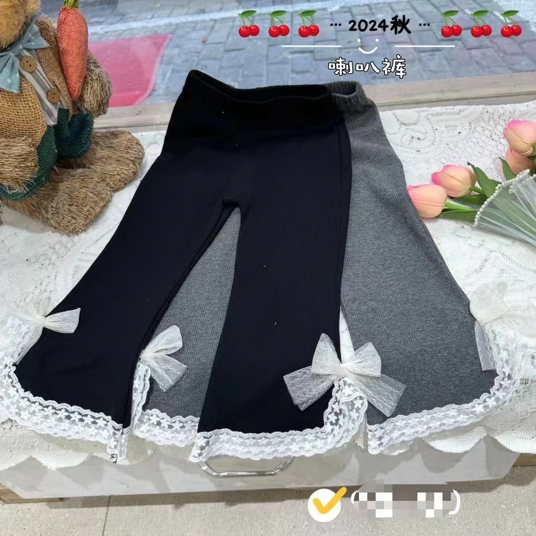 【现货】相沐鸟蝴蝶结微喇打底裤-6006#