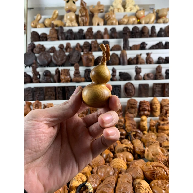 高货哦 太行崖柏玉化龙头葫芦手把件