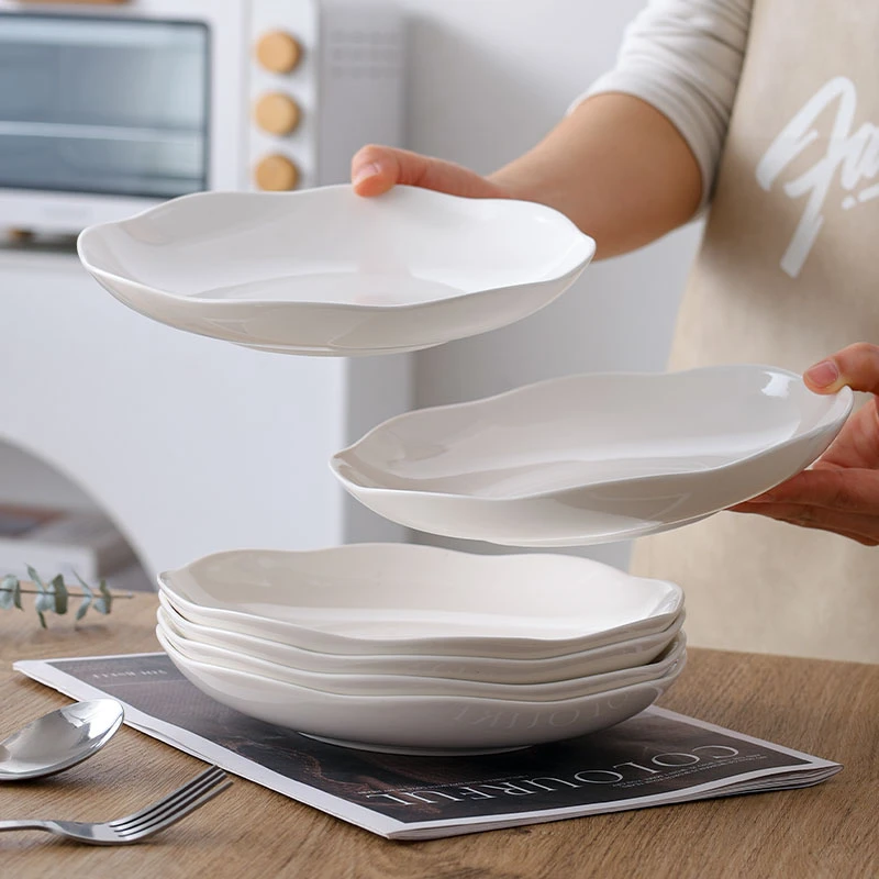 8英寸莲花盘2只-粉底福利-坏单只补钱家用菜盘