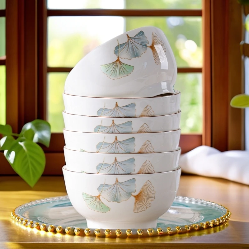 【银杏时光】5.5英寸沙拉面6只装陶瓷家用高颜值送礼餐具高颜值