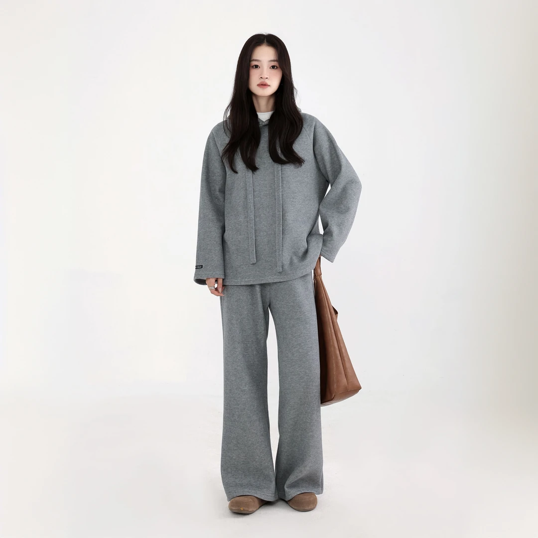 【海豚专属】瑟普慵懒风套装裤子半裙卫衣加绒厚原纱棉连帽宽松时尚