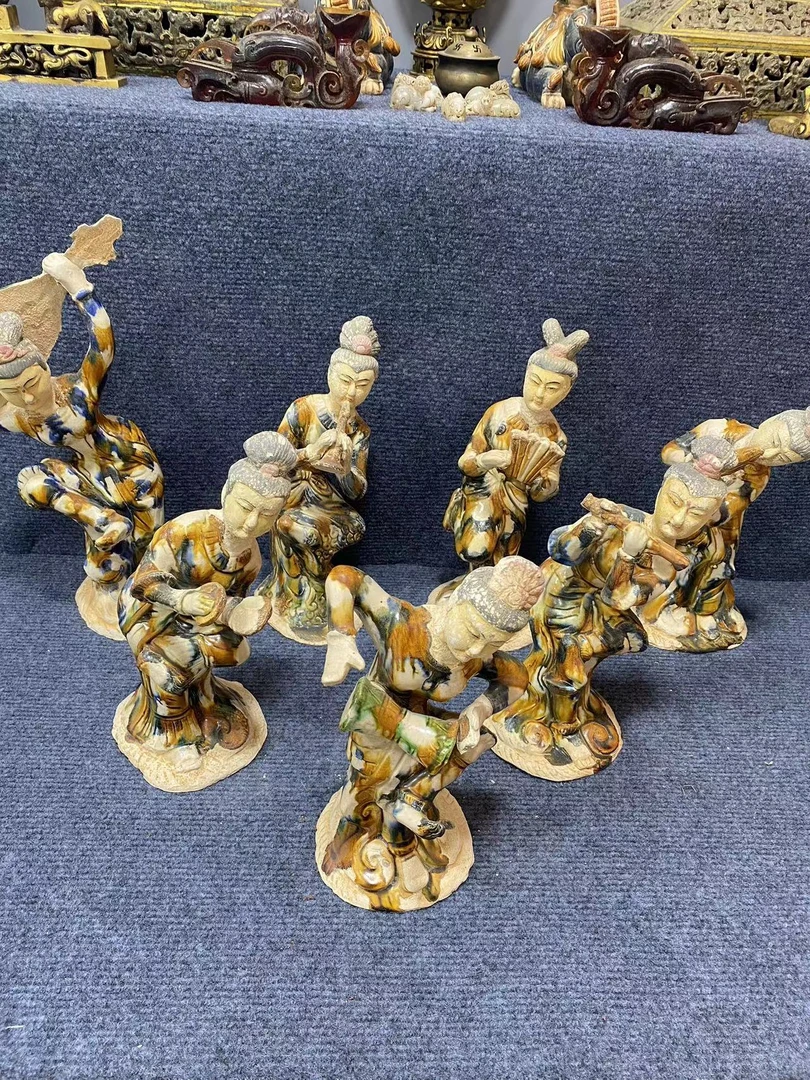 陶俑仕女三彩陶器