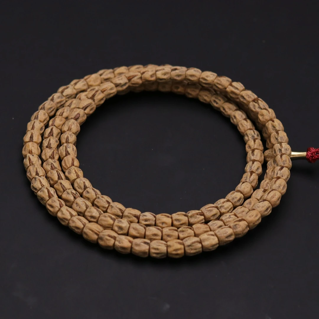 S0104-9【黑暗骑士】热振红芽红油鬼脸百香籽文玩108长串（送工具）