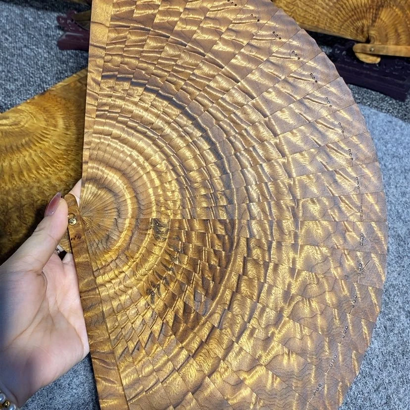 【闪购商品】金丝楠金丝楠木材料扇子