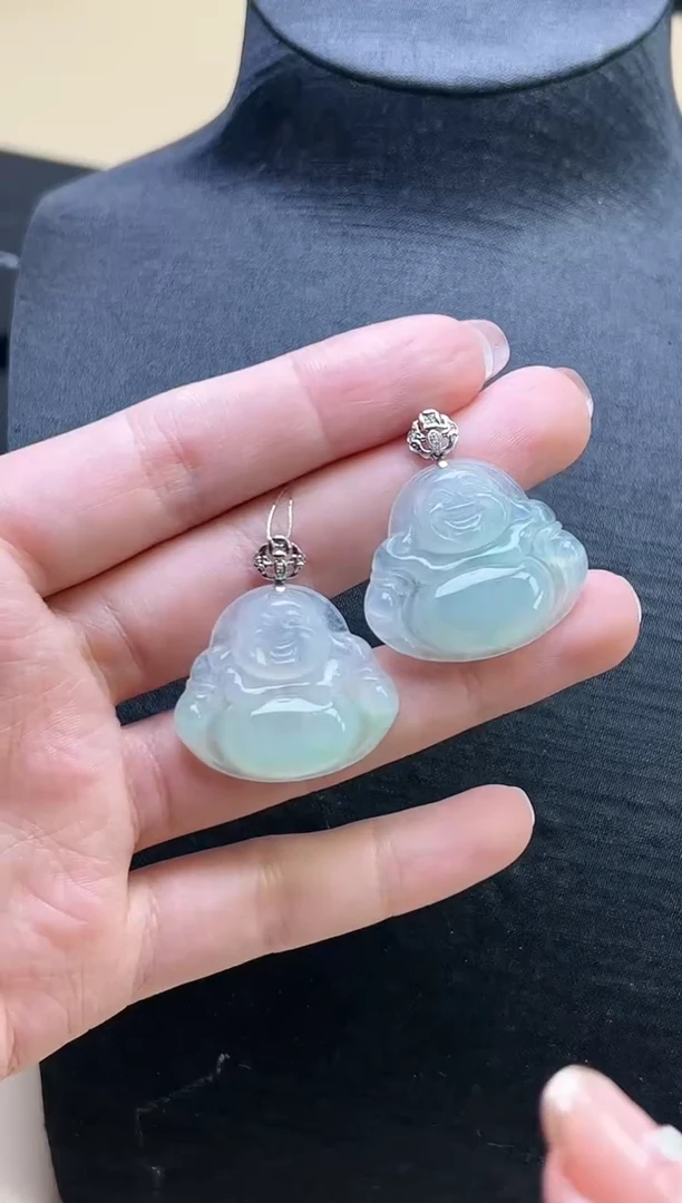 【闪购商品】翡翠颈饰18K金镶嵌佛公多样性发一