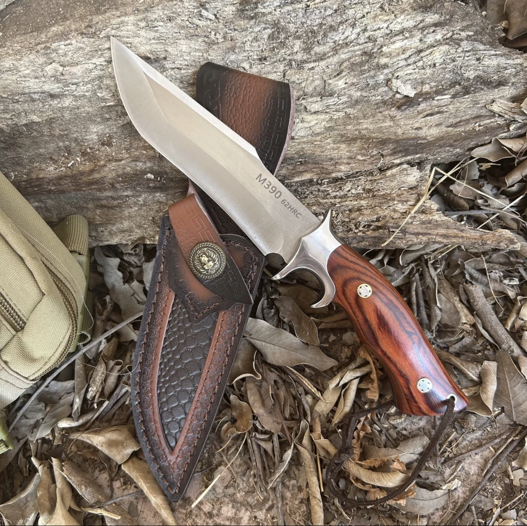 【新疆包邮】破将直刀M390粉末钢户外刀高硬度锋利露营野外生存刀