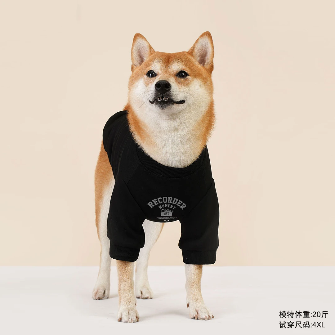 柴犬衣服狗狗秋冬季衣服印花圆领卫衣大型犬衣服