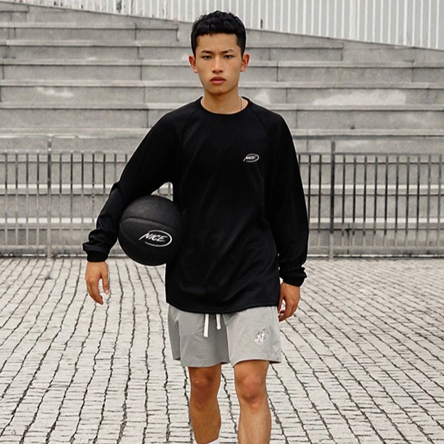 NICEID NICE春秋运动休闲投篮服长袖超正宽松版型简洁单色款上衣