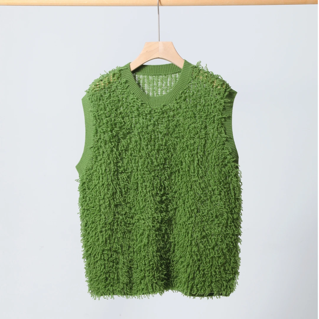 XIAOROU/小柔WZ2402小柔羊绒2023秋冬新款纯色流苏羊绒衫