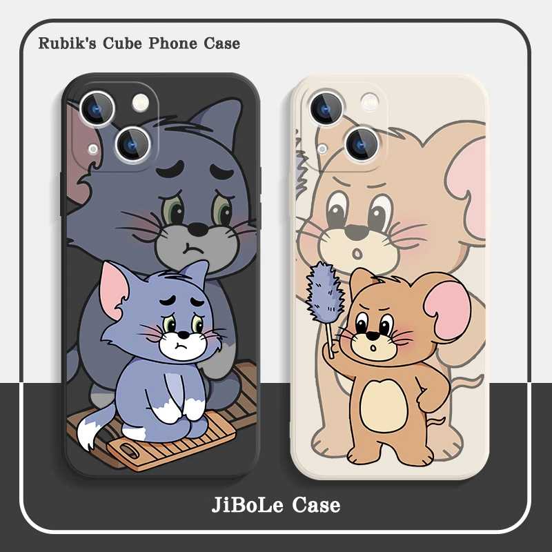 适用苹果/华为/小米/oppo/vivo搓衣板猫和老鼠iPhone16情侣手机壳