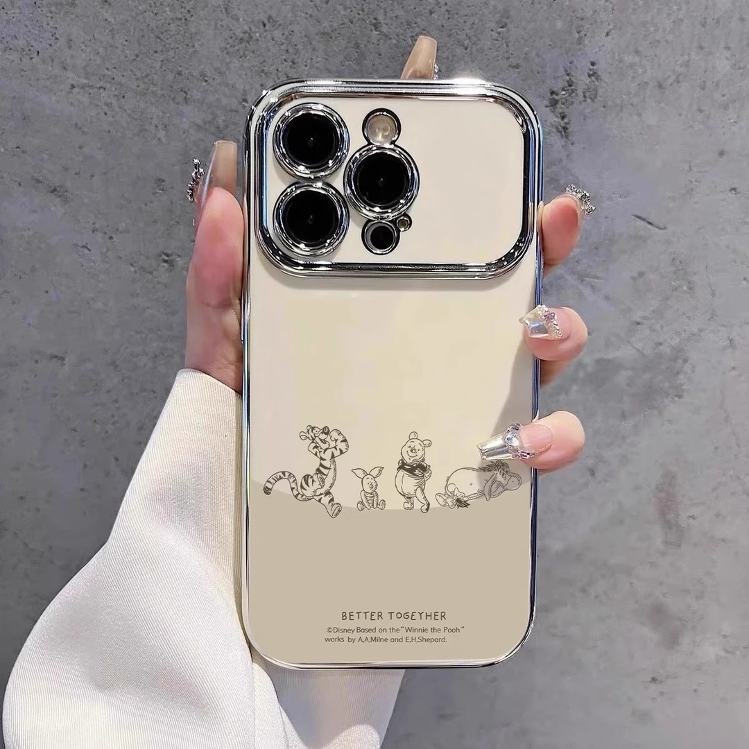 维尼熊适用iphone15手机壳苹果16皮杰猪14新款13跳跳虎11网红卡通