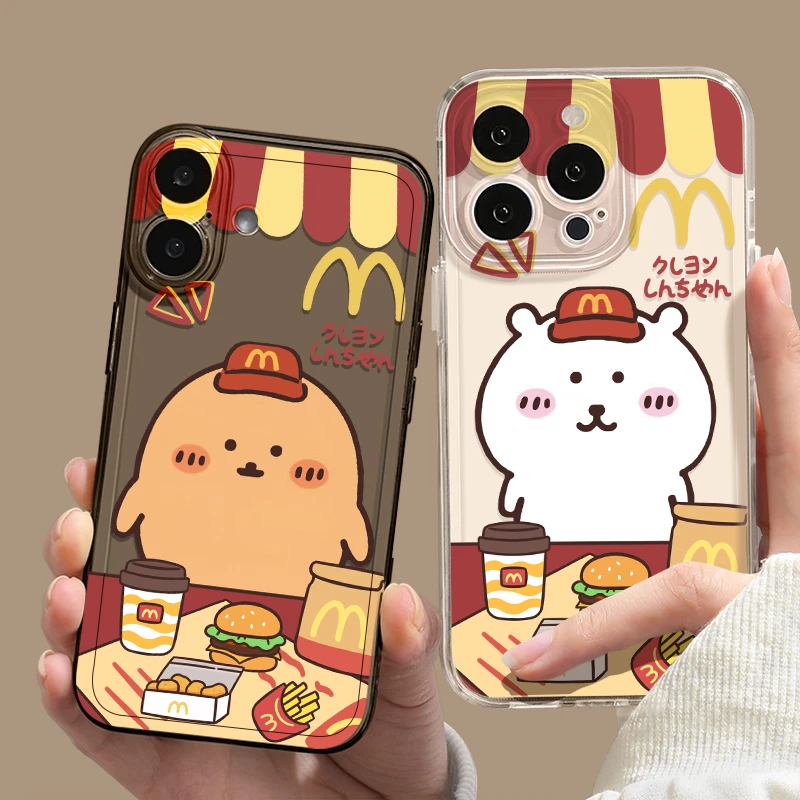 适用苹果16/华为pura70/小米/oppo/vivo麦门m记自嘲熊白熊手机壳