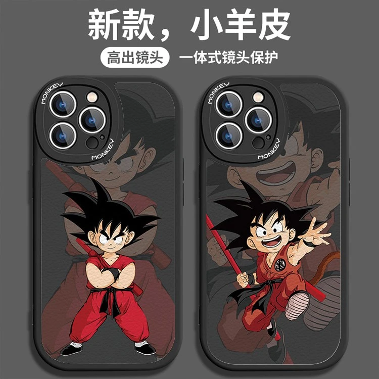 适用苹果/华为/小米/VIVO/OPPO动漫七龙珠孙悟空小羊皮防摔手机壳
