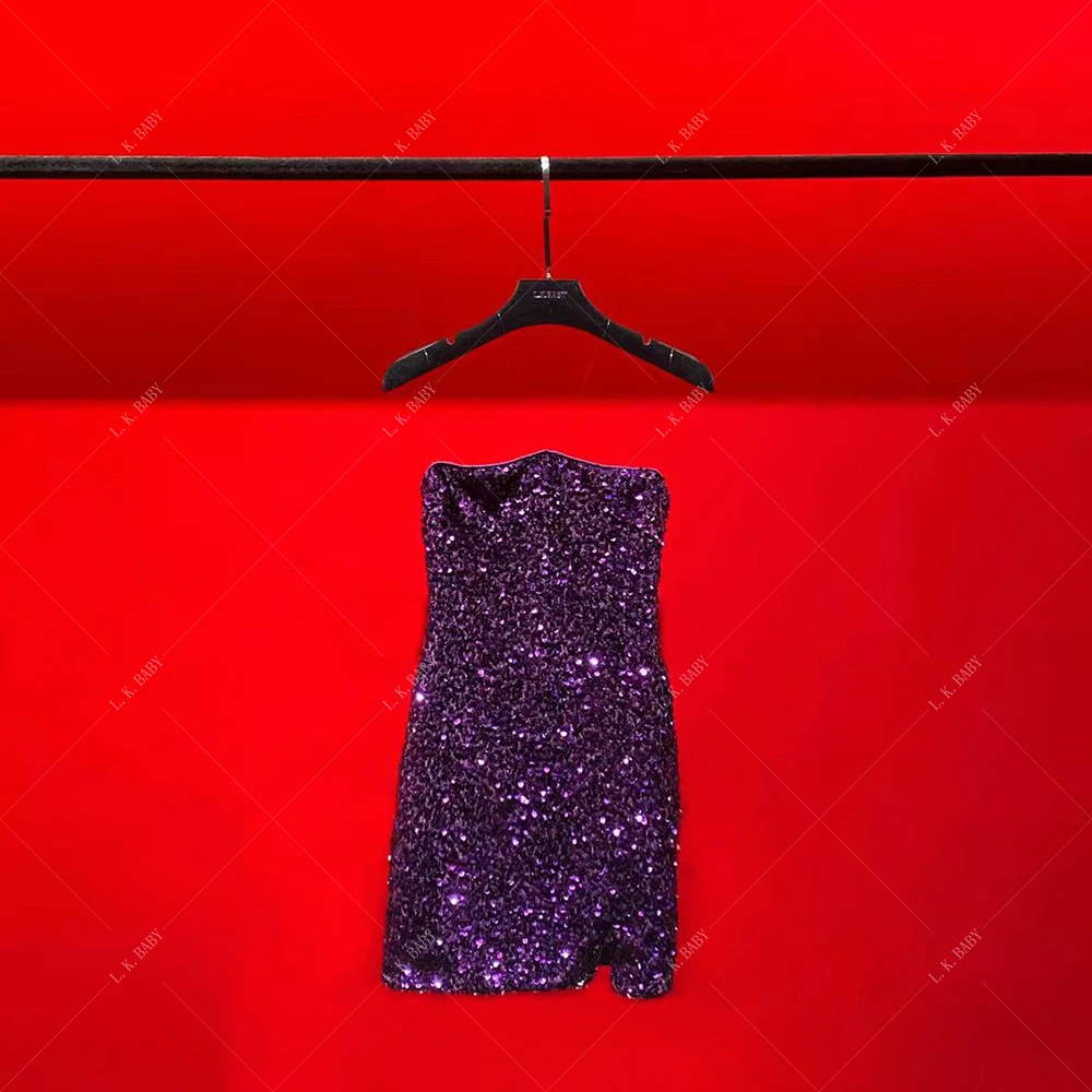 【L.K.BABY】梦幻紫晶S  Couture重工人鱼姬亮片抹胸裙