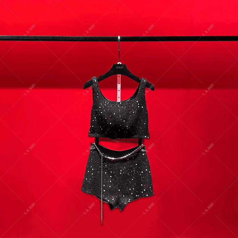 【L.K BABY】星空之夜B  Couture重工彩亮片粗花呢套装
