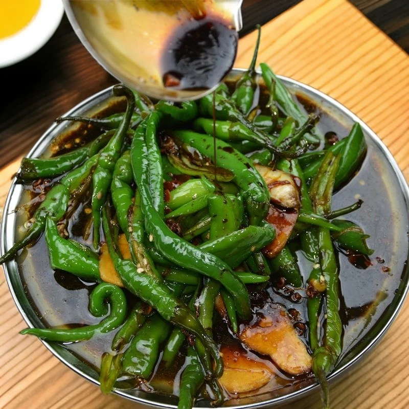 山东腌辣椒酱菜泡菜下饭菜中辣250gX2包散装泡菜即食快递咸口辣味