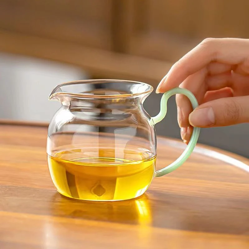 玉葫芦玻璃公道杯分茶器家用功夫茶具高硼硅耐热玻璃公道杯大容量