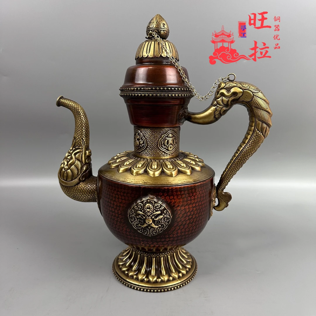 旺拉铜器优品纯手工铜器茶壶水壶家用摆件纯铜材质尼泊尔复古工艺