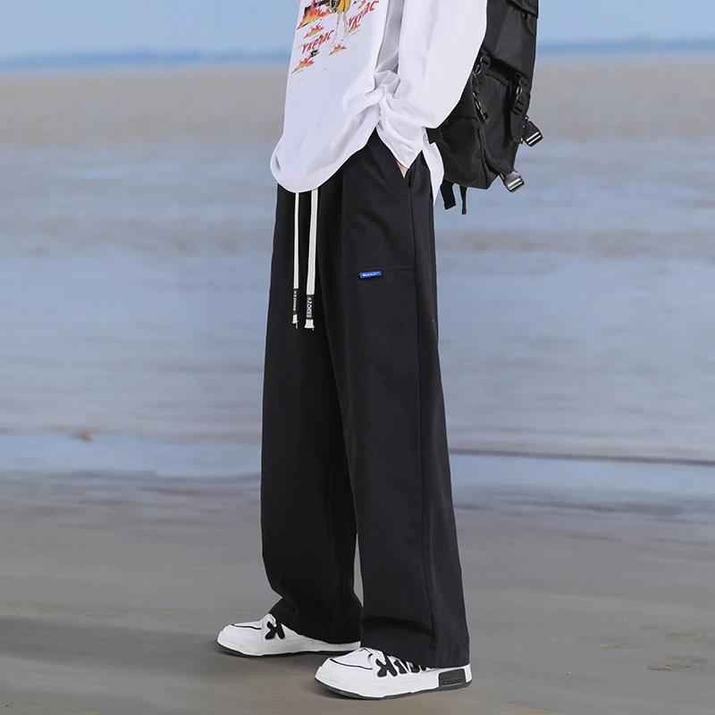 佐而不染日系工装裤子男夏季薄款宽松直筒阔腿运动裤休闲裤潮牌