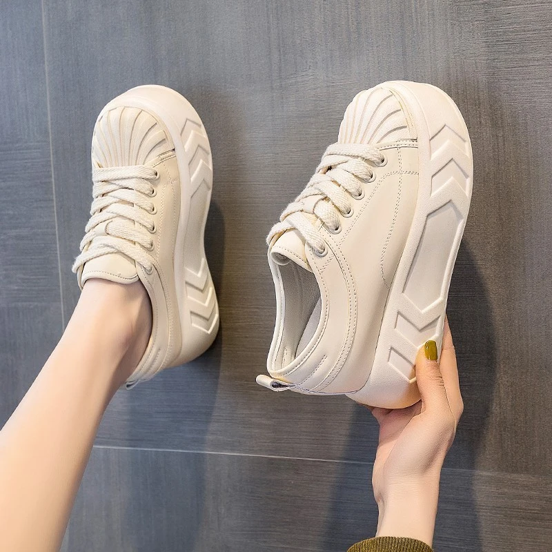 【断码扣号】听主播口令下单2024孤品清仓增高小白鞋厚底老爹鞋