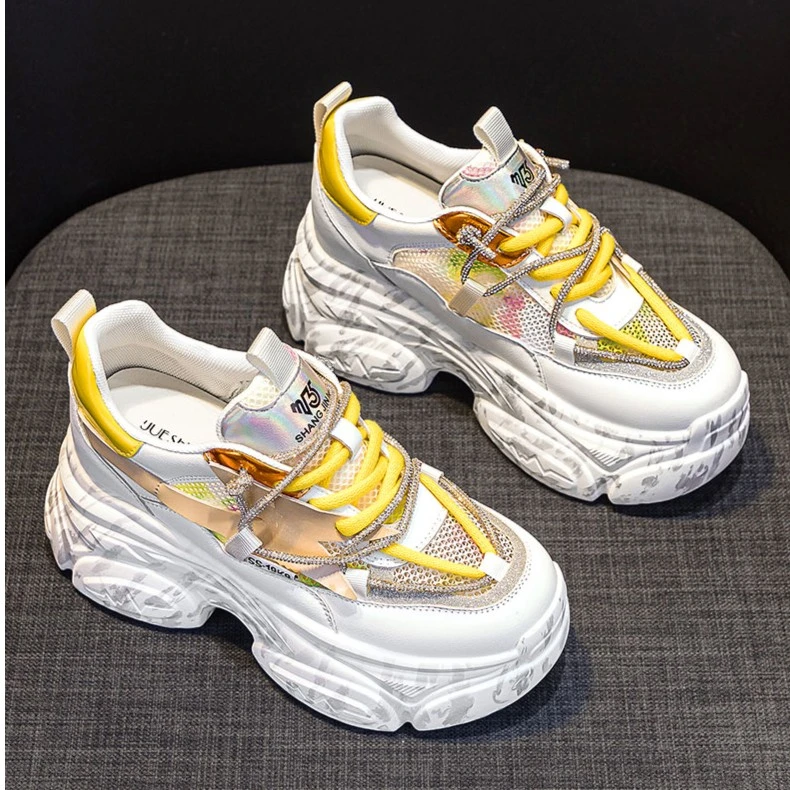 厚底增高8CM老爹鞋女运动休闲百搭夏季透气显瘦08-2